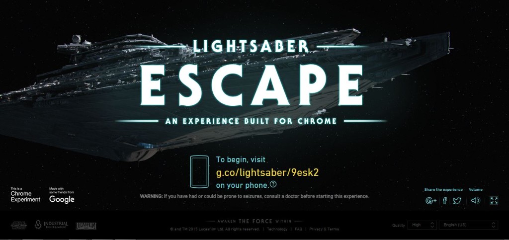 Lightsaber Escape Title