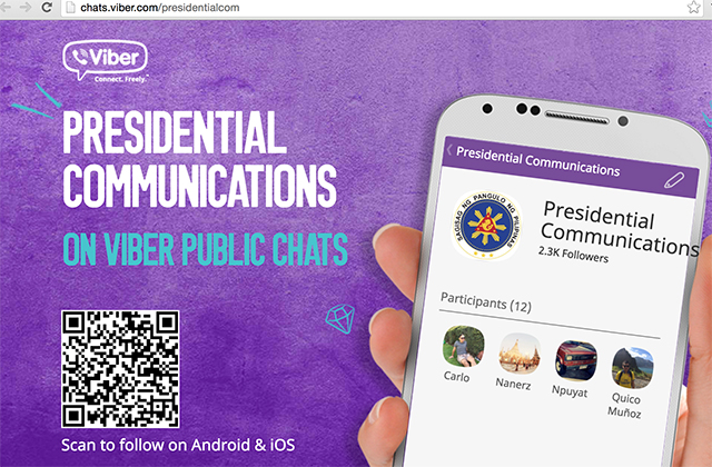 Viber Public Chat - Presidential Communication