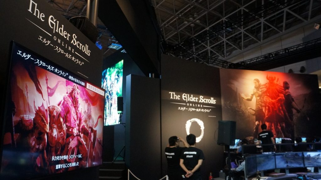 There's a huge Bethesda booth here as well
