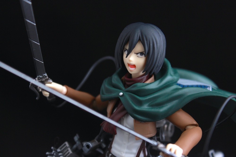 Mikasa looking angry.