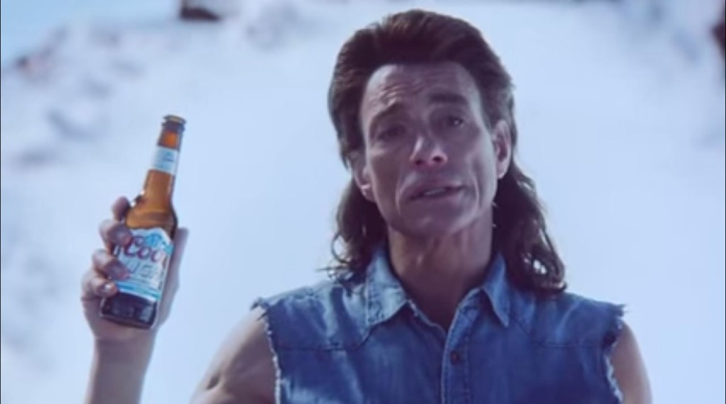 Jean-Claude Van Damme dresses in 80's fashion while promoting Coors Light: Ice Bar in a brand new commercial
