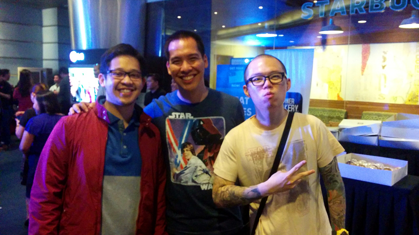 Spotted: Fellow Star Wars Fans Jiggy Aquino Cruz (Marvel Zombies Philippines), Dino Araullo, and Chris Cantada (Chris Cantada Force)