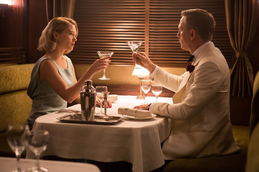 Bond (Daniel Craig) and Madeleine Swan (Lea Seydoux) in the Dining car in Metro-Goldwyn-Mayer Pictures/Columbia Pictures/EON Productionsâ€™ action adventure SPECTRE.