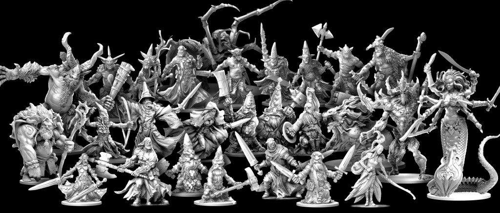 MINIS! GLORIOUS MINIS! (And is that Medusa just 3x the height of the dwarf? Excuse me but Bloodmoon Nightrunner would like to have a word with you.)