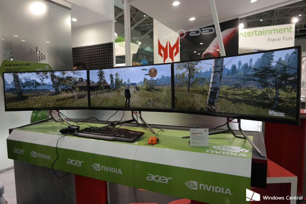 Link the Acer X34 for an amazing gaming experience! Image taken from Windows Central: http://www.windowscentral.com/acer-brings-its-big-guns-new-predator-x34-ultrawide-curved-gaming-monitor
