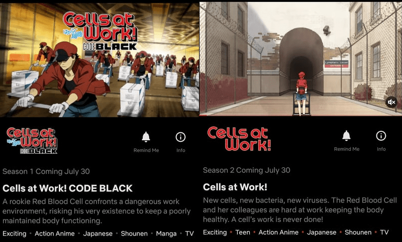 Netflix adds Cells at Work! 