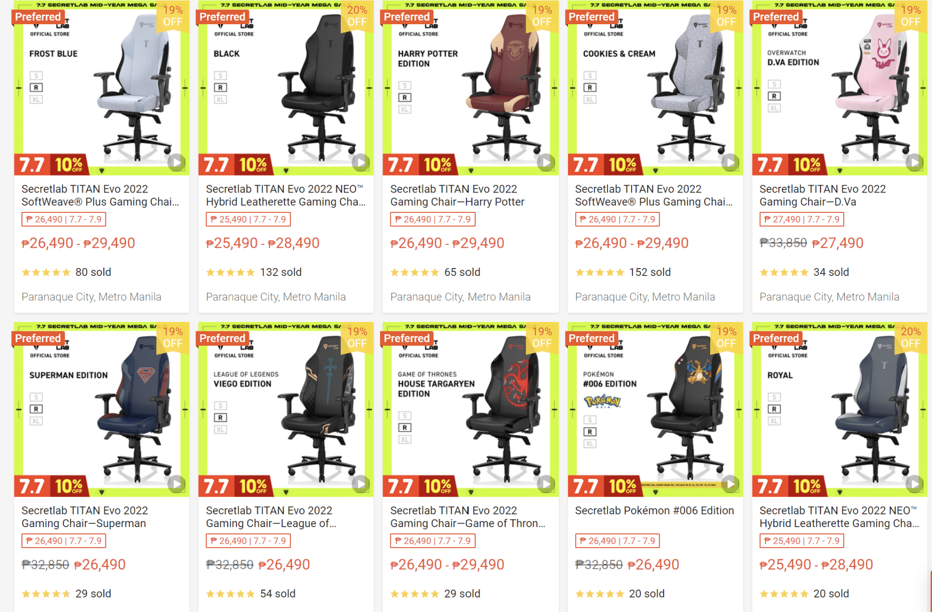 Get up to 26 Off on these Secretlab Gaming Chairs this 7.7 to 7.11