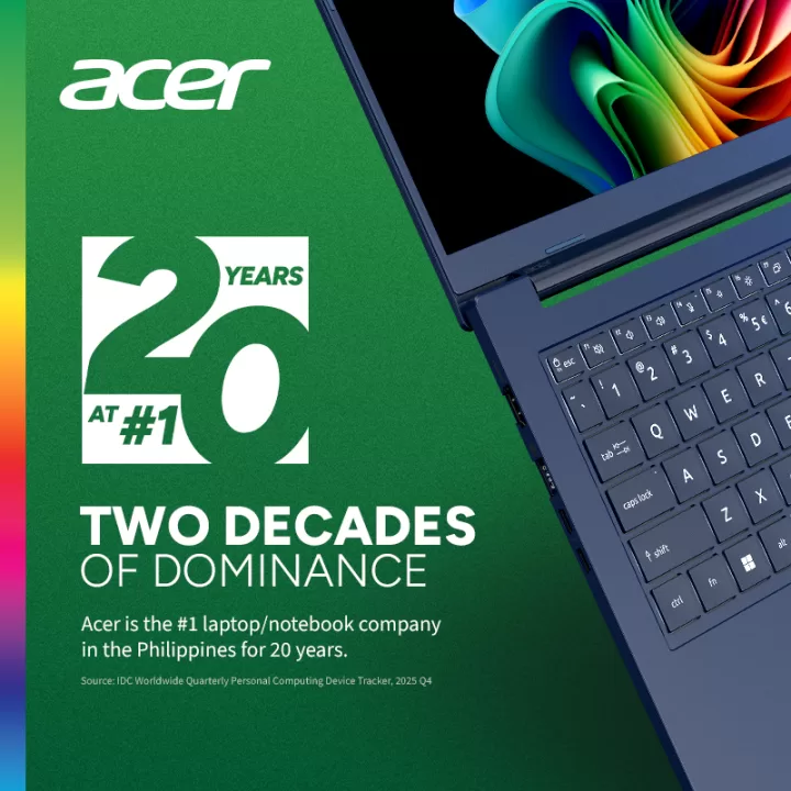 Acer remains the Philippines’ most trusted laptop brand for 20 Years