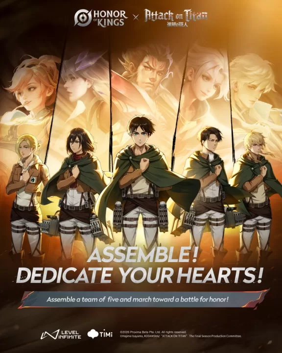 Honor of Kings announces Attack on Titan collab, and it goes live on May 1