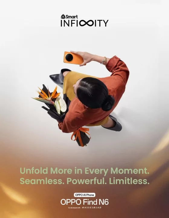 The OPPO Find N6 foldable is now available through Smart Infinity