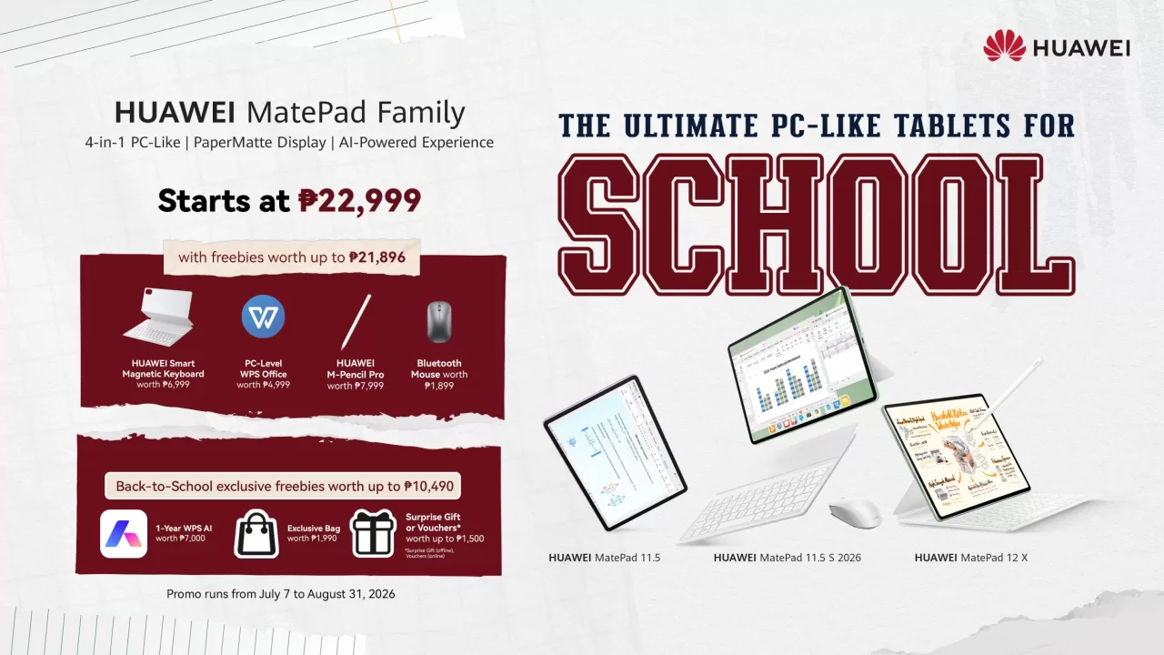 HUAWEI announces Back-to-School 2026 PH promo, along with launch of MatePad Mini and nova Y74